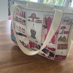 Barbie Basics Closet Wardrobe Canvas Tote Bag with Interior Pocket HTF Vintage